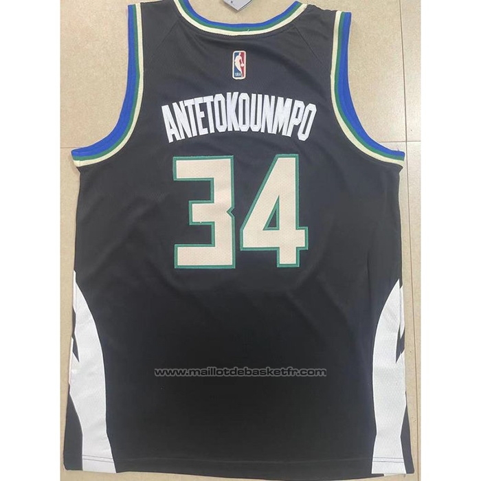 Maillot Milwaukee Bucks Giannis Antetokounmpo #34 Statement 2022-23 Noir